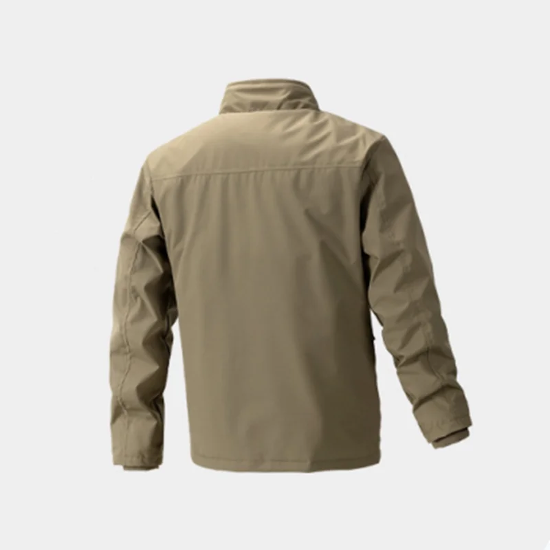 Chaqueta de terciopelo de invierno para hombre, Chaqueta de algodón con cuello levantado, ropa ajustada sencilla de negocios, ropa de trabajo al aire libre, abrigo de caza de viaje