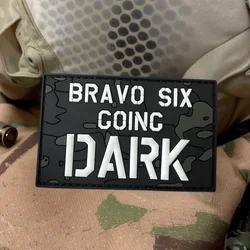Bravo SIX Going Dark Parche táctico PVC Velcro para mochila