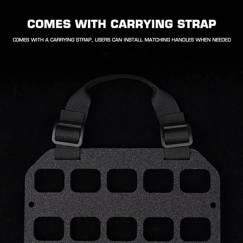 Placa de almacenamiento táctica de PP, 8x12,5 pulgadas, portátil, caza, tiro, funda Airsoft, soporte para revista, mochila, equipo de transporte - imagen 4