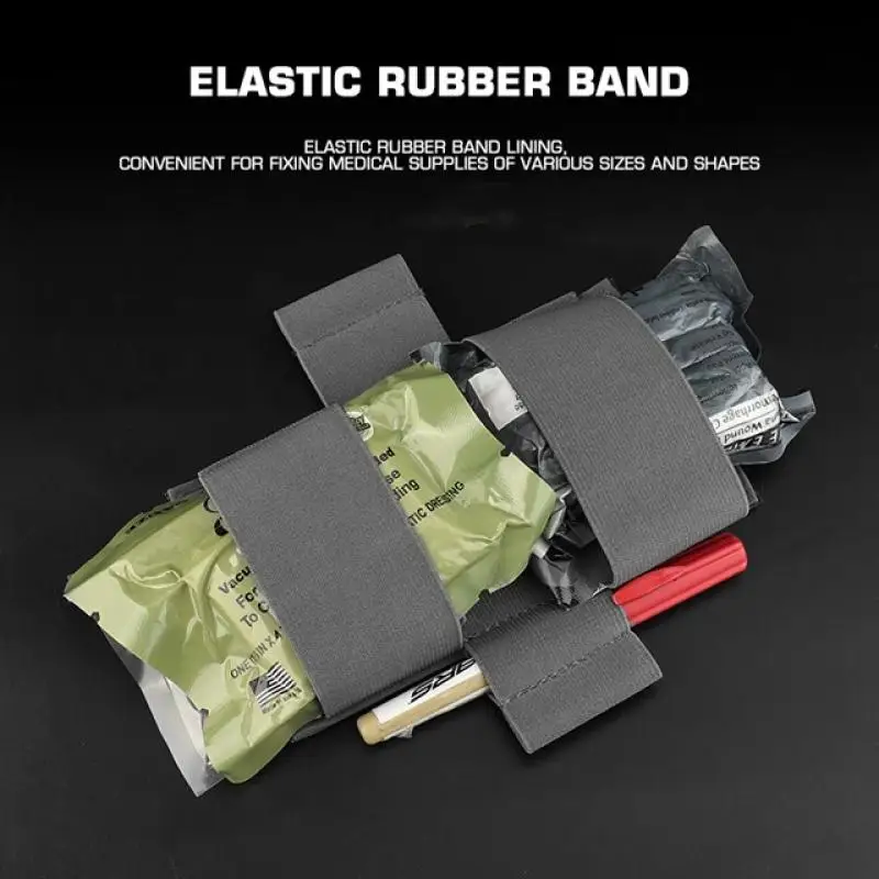 Mochila de soporte para Kit médico táctico, bolsa IFAK, inserto Modular fijo elástico, Airsoft de caza - imagen 5