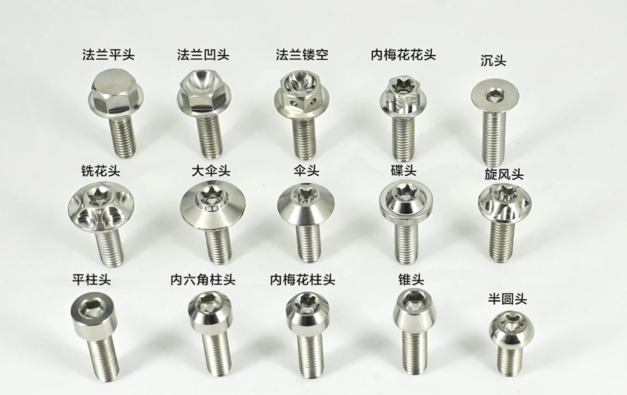 M10 x 155/185/195--350 mm Tornillos de perno de titanio Tapa de brida 1,25, modificación de motocicleta - imagen 5