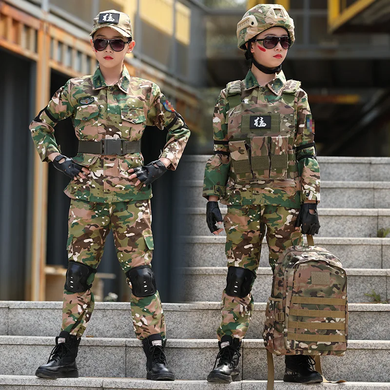 Traje de camuflaje para niños, disfraz de primavera al aire libre, campamento para hombres y mujeres - imagen 3