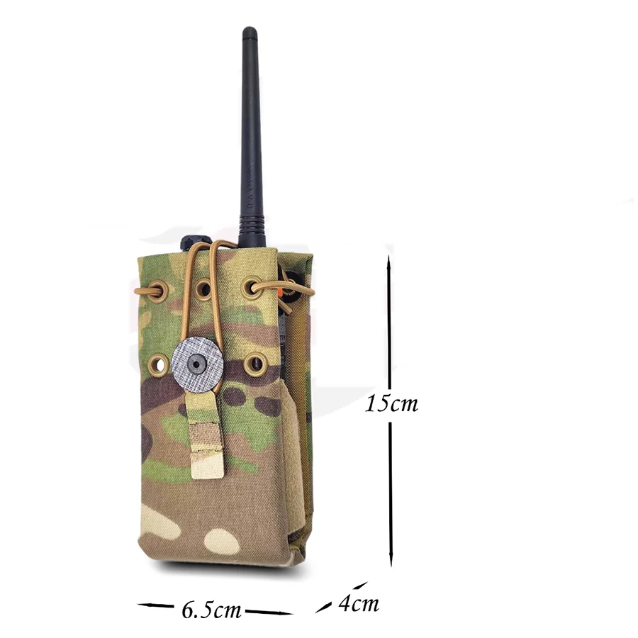 Bolsa de Radio para Walkie Talkie, chaleco táctico Molle, accesorios de salida lateral para UV-5R, UV-82 y UV-9R - imagen 3
