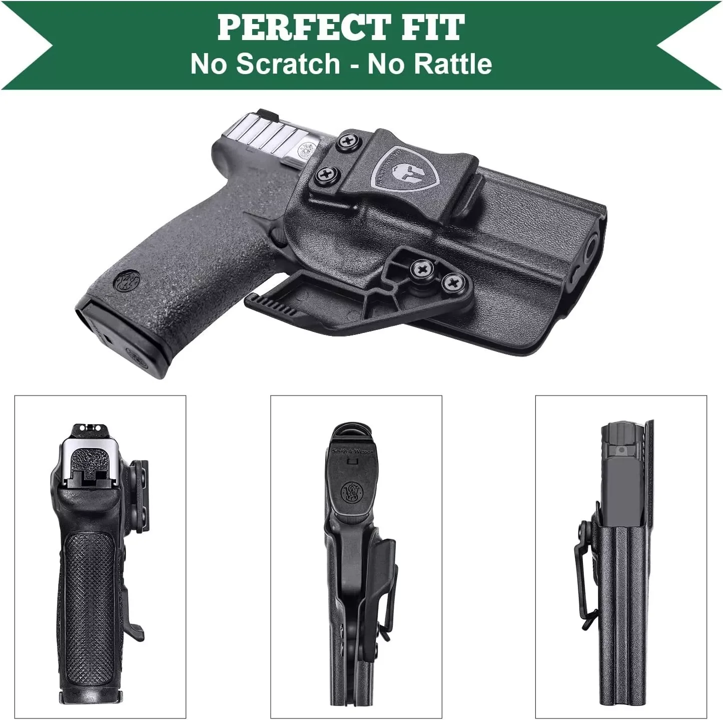 Funda Kydex IWB S&W SD9 VE SD40 mano derecha mira óptica y garras - imagen 3