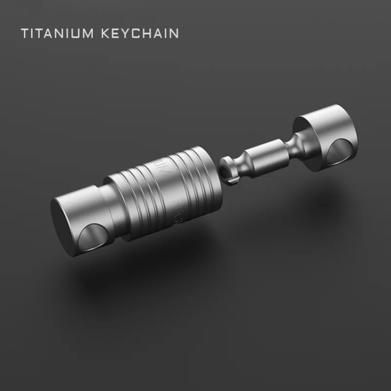 Gancho de llavero de liberación rápida bidireccional de aleación de titanio, anillo Universal, llavero, gancho de hebilla portátil - imagen 3