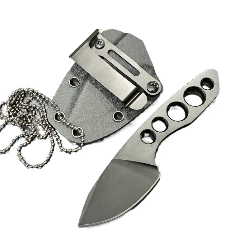 Cuchillo al aire libre, mini cuchillo recto, funda K de una sola pieza, cuchillo afilado portátil para acampar - imagen 5