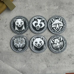 Parche táctico de animales Meme War, parches de gancho y bucle, brazalete, insignia de moral del ejército militar, pegatinas para mochila