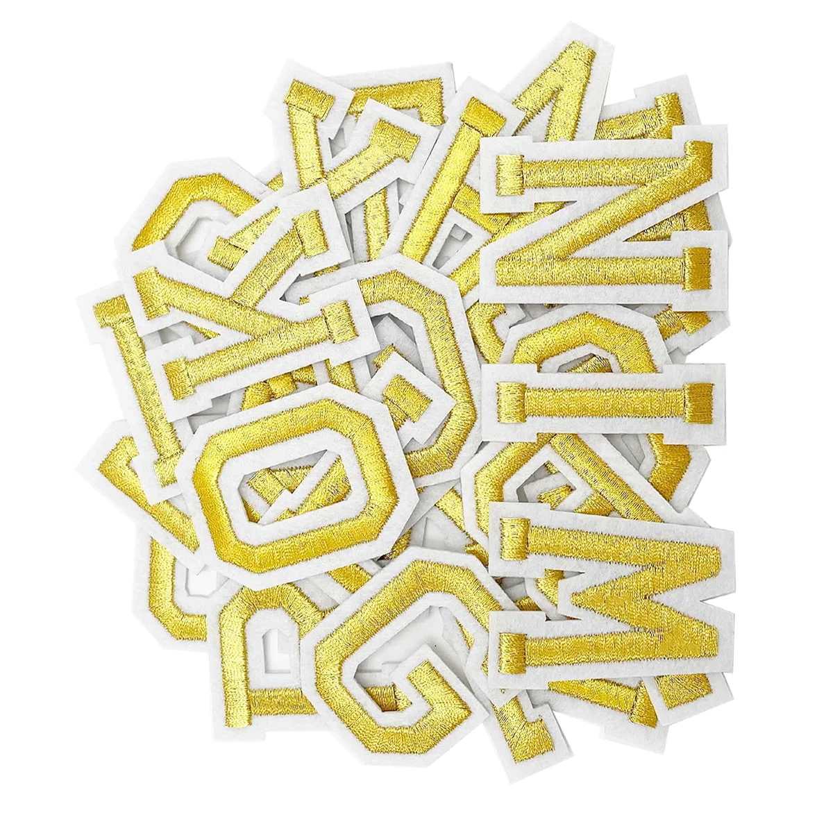 Parches de letras del alfabeto para planchar, adhesivos decorativos para la parte trasera de la ropa, 52 piezas - imagen 3