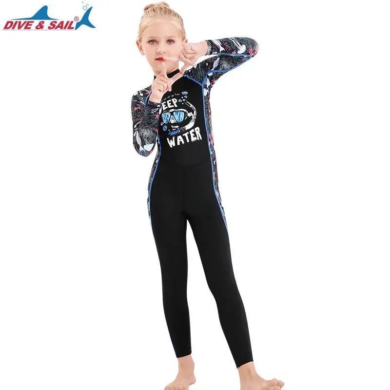 Traje de baño de buceo de cuerpo completo con protección contra sarpullidos de una pieza UPF 50 + traje de baño con protección solar UV para niños pieles de natación - imagen 5