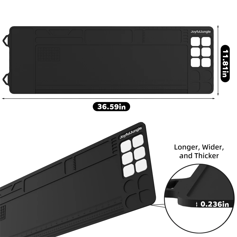 Estera de limpieza de pistola de 93x30cm, estera de limpieza de pistola de Rifle antideslizante con organizador magnético, bandeja de piezas, Kit de limpieza de pistola Universal - imagen 5