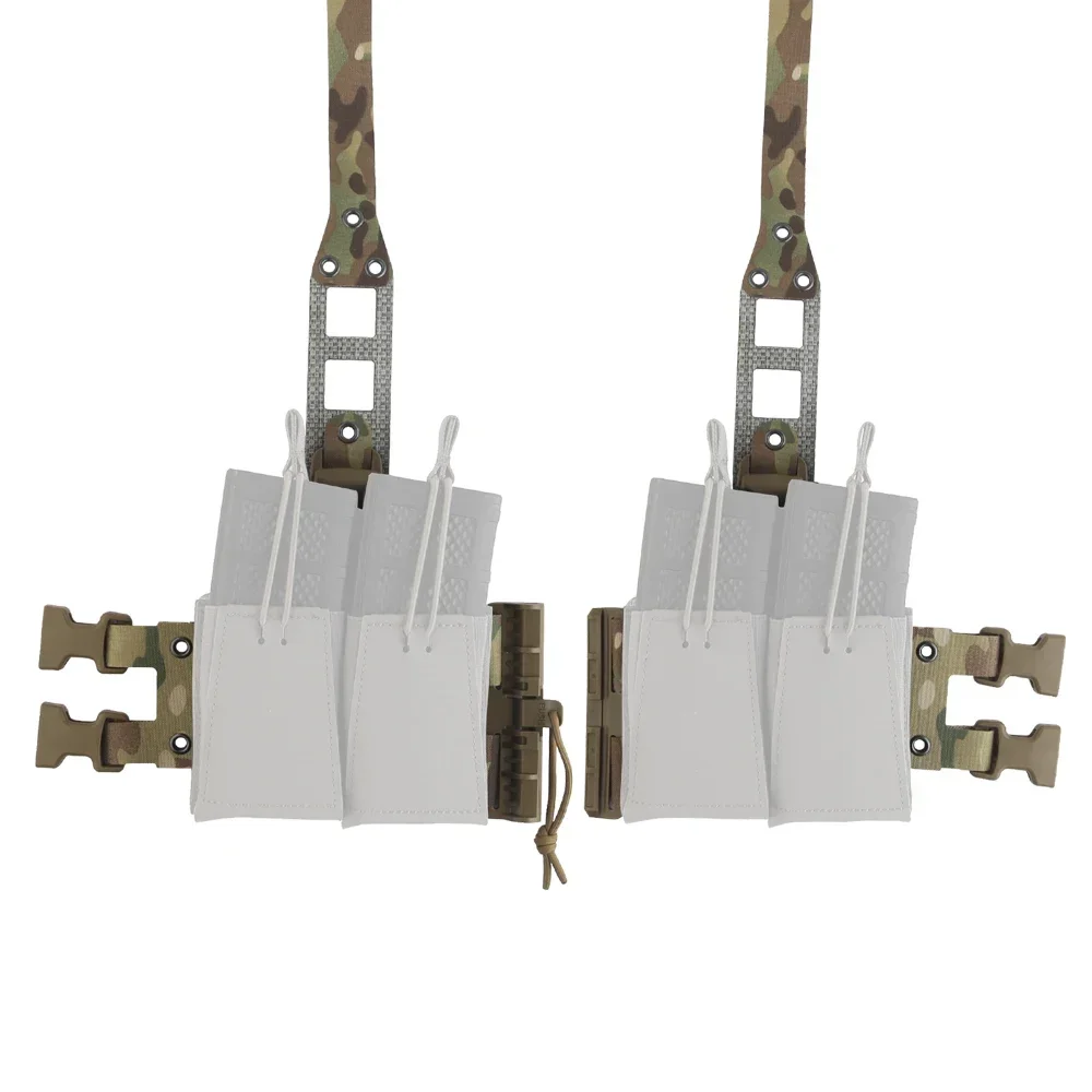 Chaleco táctico ajustable, correa táctica Modular para el pecho, camuflaje, nailon, accesorio protector colgante para el pecho para caza DIY - imagen 2