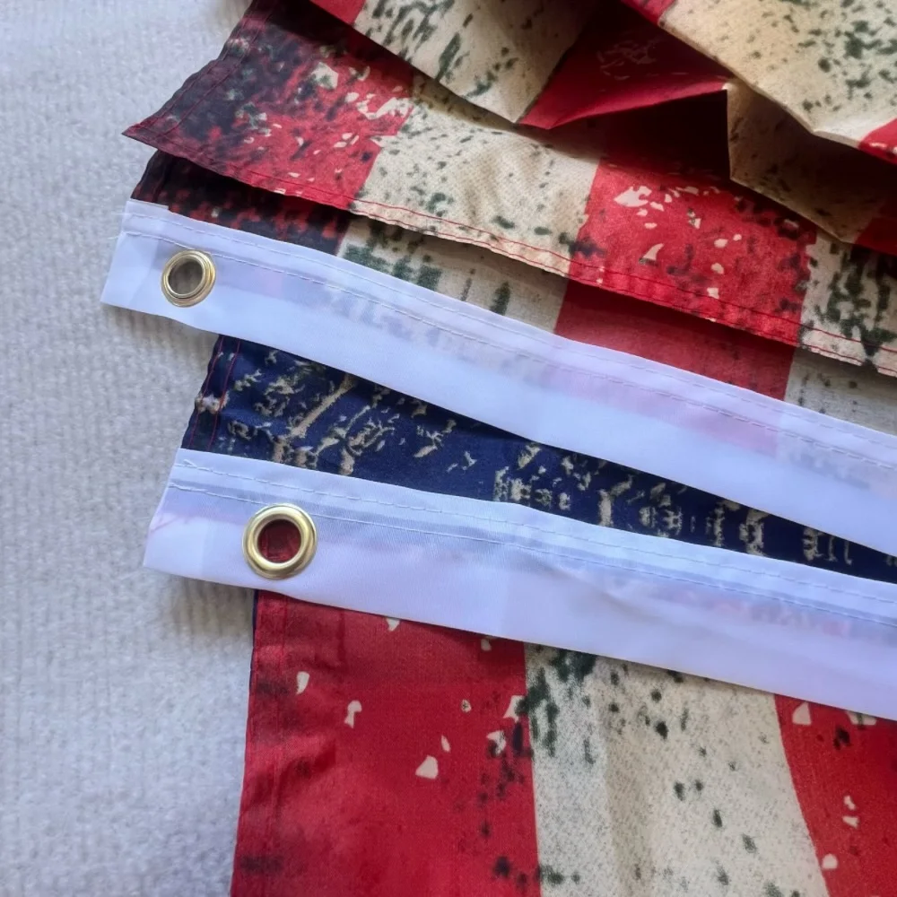 YIXIN bandera americana vintage de poliéster teñido viejo - imagen 4