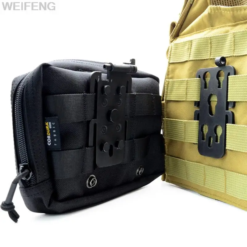 Insertos y receptor tácticos MOLLE, placa adaptadora Modular, conexión de bolsa de revista, adaptador de fijación Molle para cinturón de chaleco - imagen 2