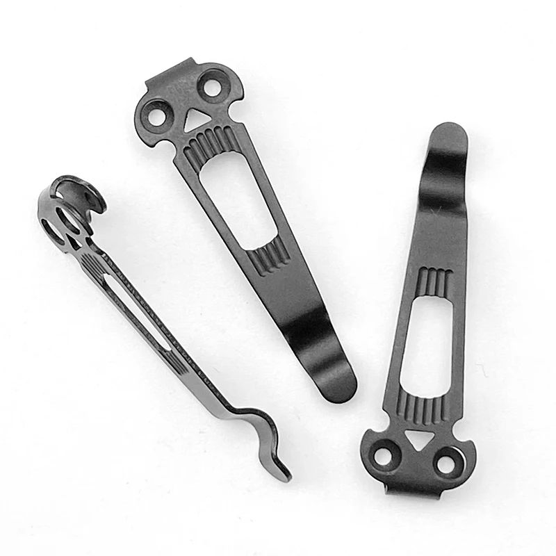 1 pieza de Clip de acero inoxidable para transporte profundo para cuchillos mariposa BM, Clip trasero de cintura para ZT 0640 0920 cuchillo plegable con tornillos - imagen 4