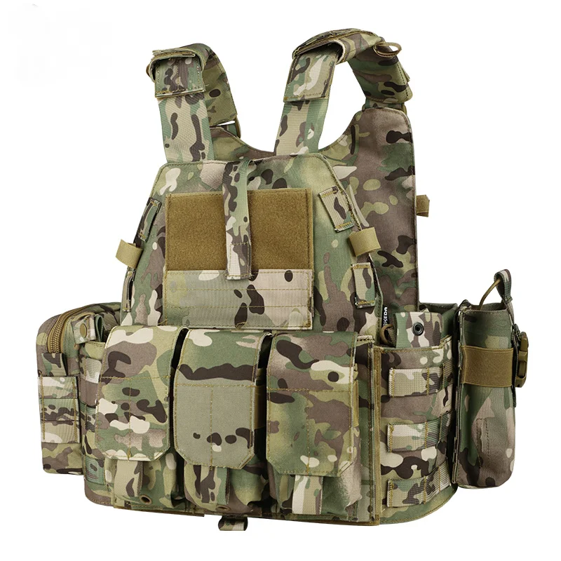 Chaleco de combate protector para exteriores, equipo de entrenamiento táctico, equipo de transporte, ventilador del ejército, bosque, nuevo - imagen 5