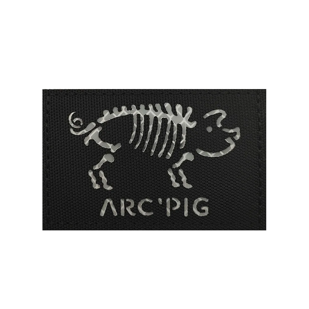 Insignias de animales tigre grabado láser IR brazalete reflectante brazalete divertido esqueleto gato moral esqueleto perro mochila al aire libre parches - imagen 5