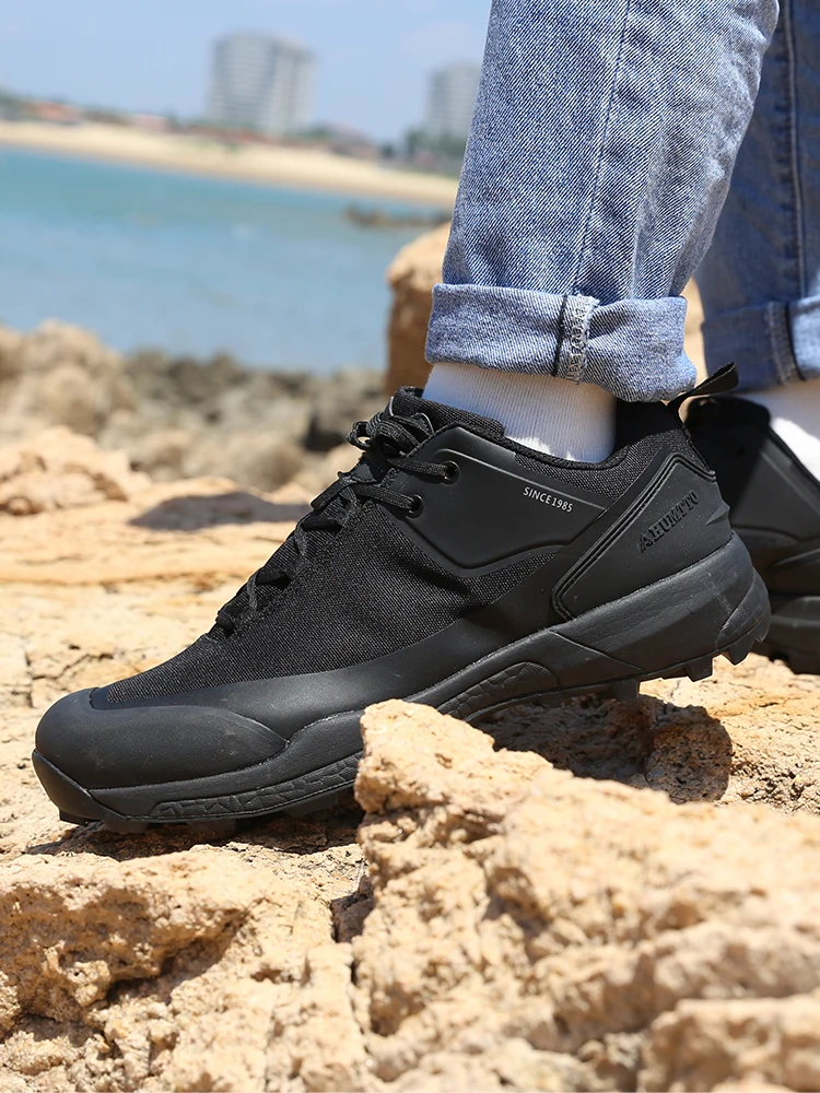 Zapatos de senderismo HUMTTO, zapatillas de trekking para hombre, zapatos informales antideslizantes, botas tácticas ligeras con amortiguación para deportes al aire libre para mujer - imagen 4