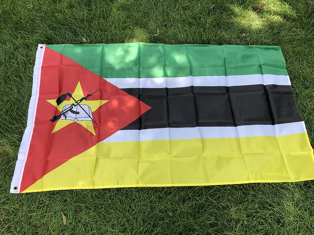 Bandera nacional Mozambique poliéster exterior e interior - imagen 2