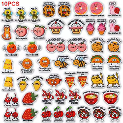 Parches termoadhesivos bordados frutas, postres y gatos para ropa