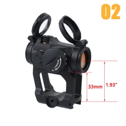 AIM T01/02 Mira telescópica táctica 2MOA Red Dot con soporte elevador