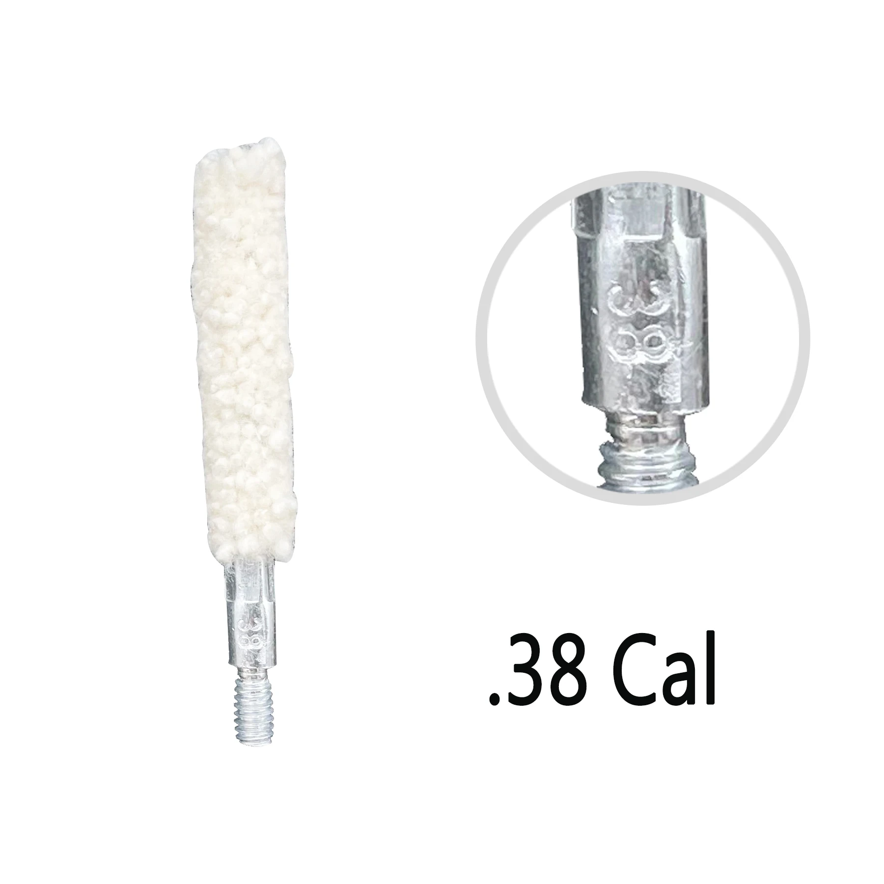 5 piezas.22 Cal Kit de limpieza de pistola hisopos cepillo de fregona de limpieza de pistola para suministros de limpieza de calibre.38/.44 Cal/.45 Cal/12 - imagen 5