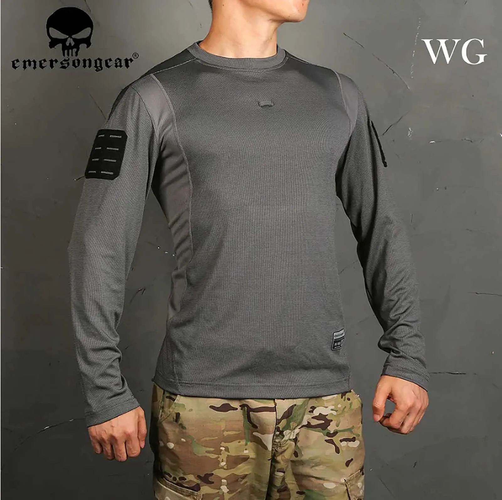 Emersongear táctica-Camiseta de manga larga para hombre, camisa deportiva para Fitness, caza, escalada, Camping, ropa transpirable, EM9541 - imagen 2