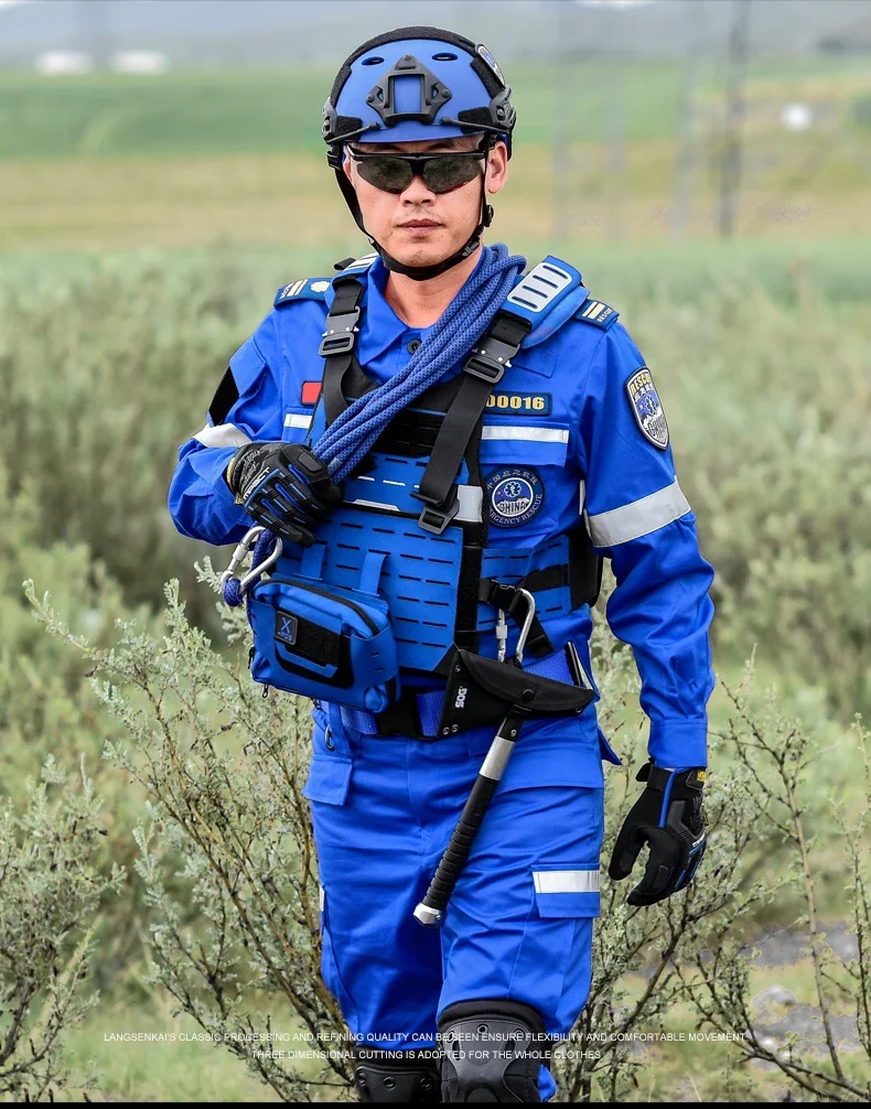Traje de rescate de emergencia para las cuatro estaciones, traje de rescate para construcción de carreteras, traje de entrenamiento de Montañismo al aire libre, traje reflectante - imagen 2