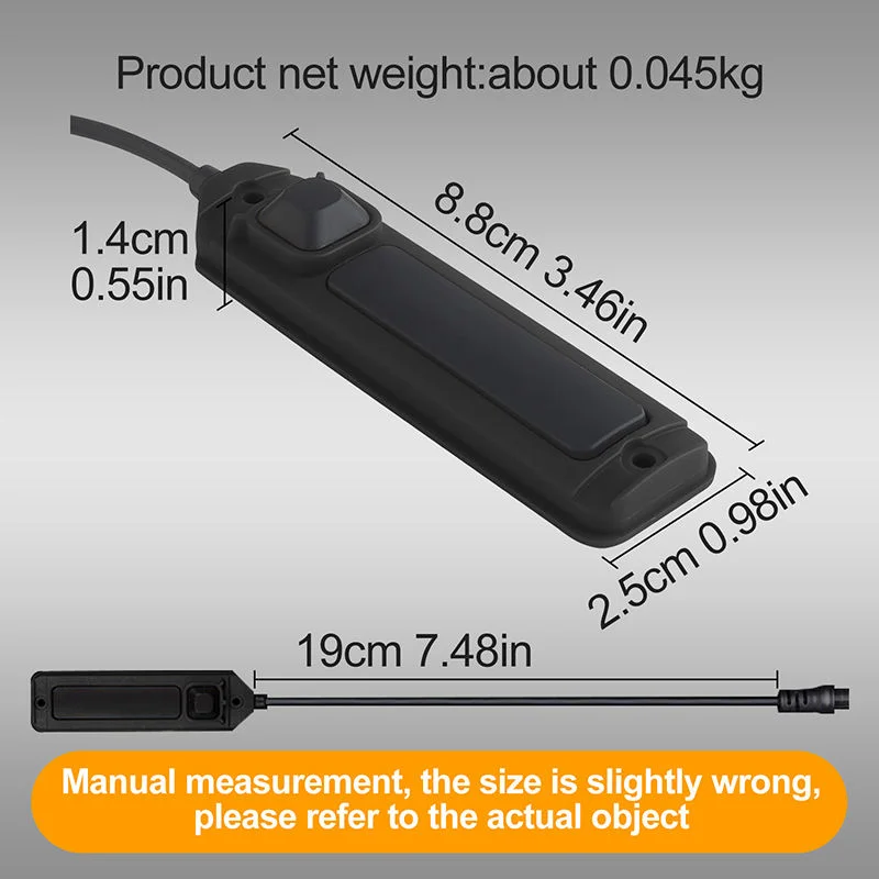 Interruptor de cable PRO de doble función con conectores reemplazables de 3 tipos, accesorios de caza para linterna o PEQ - imagen 5