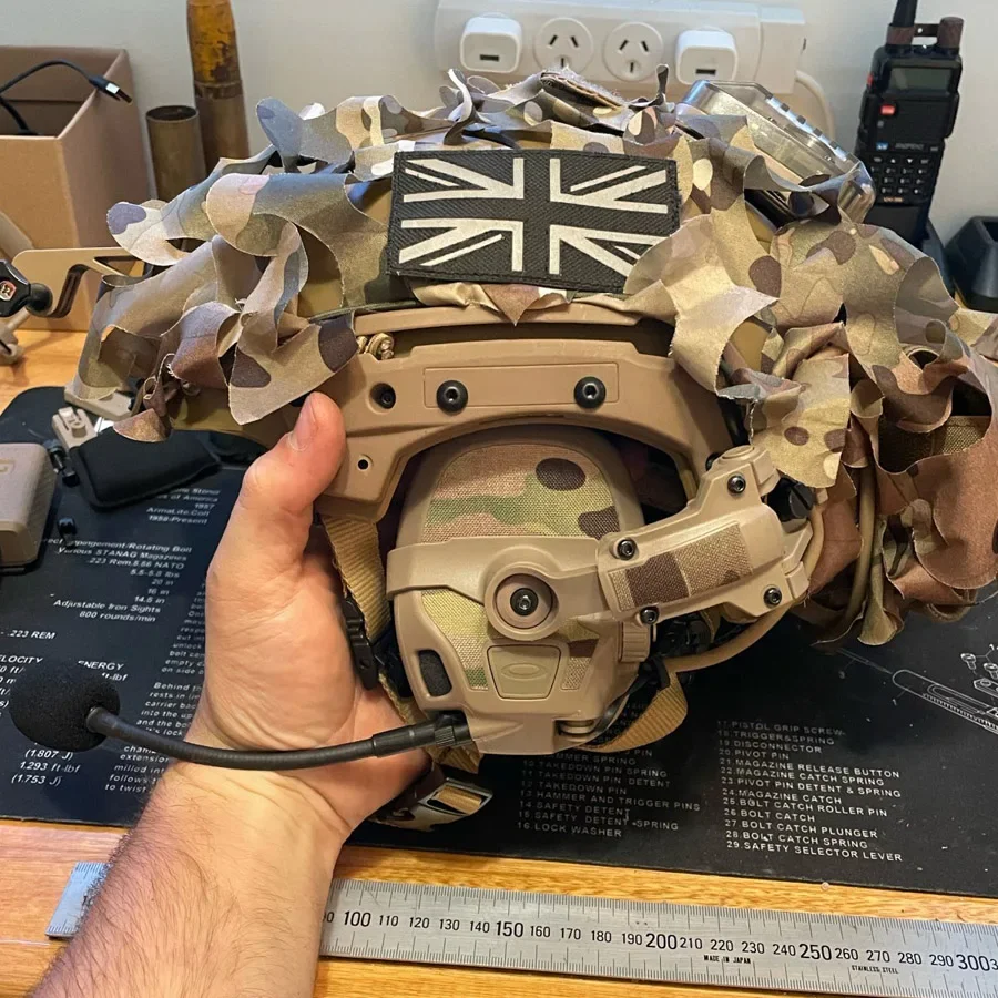 Juego de pegatinas para auriculares de comunicación táctica Amp, pegatinas de protección decorativas para la piel impermeables, tornillos de riel - imagen 4