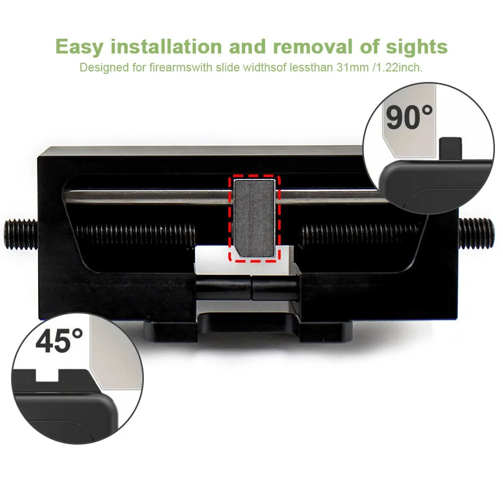 Herramienta de empuje de mira táctica que ajusta la parte delantera y trasera para Glock Sig Springfield SOTAC-GEAR 1911 - imagen 4