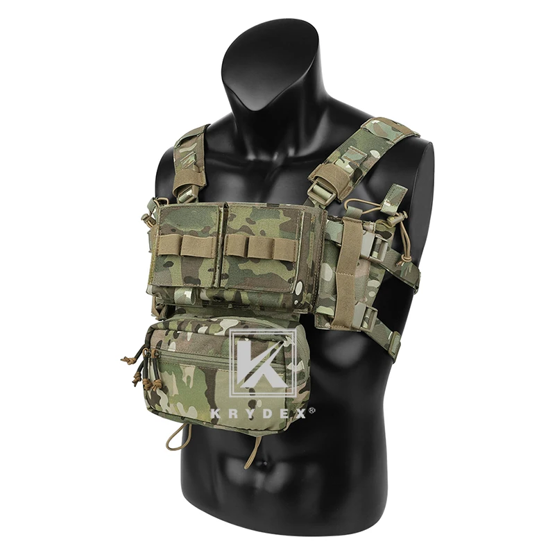 KRYDEX MK3 aparejo de pecho táctico Mini Spiritus Airsoft chaleco de caza chaleco portador táctico militar con bolsa para revistas ligero - imagen 3