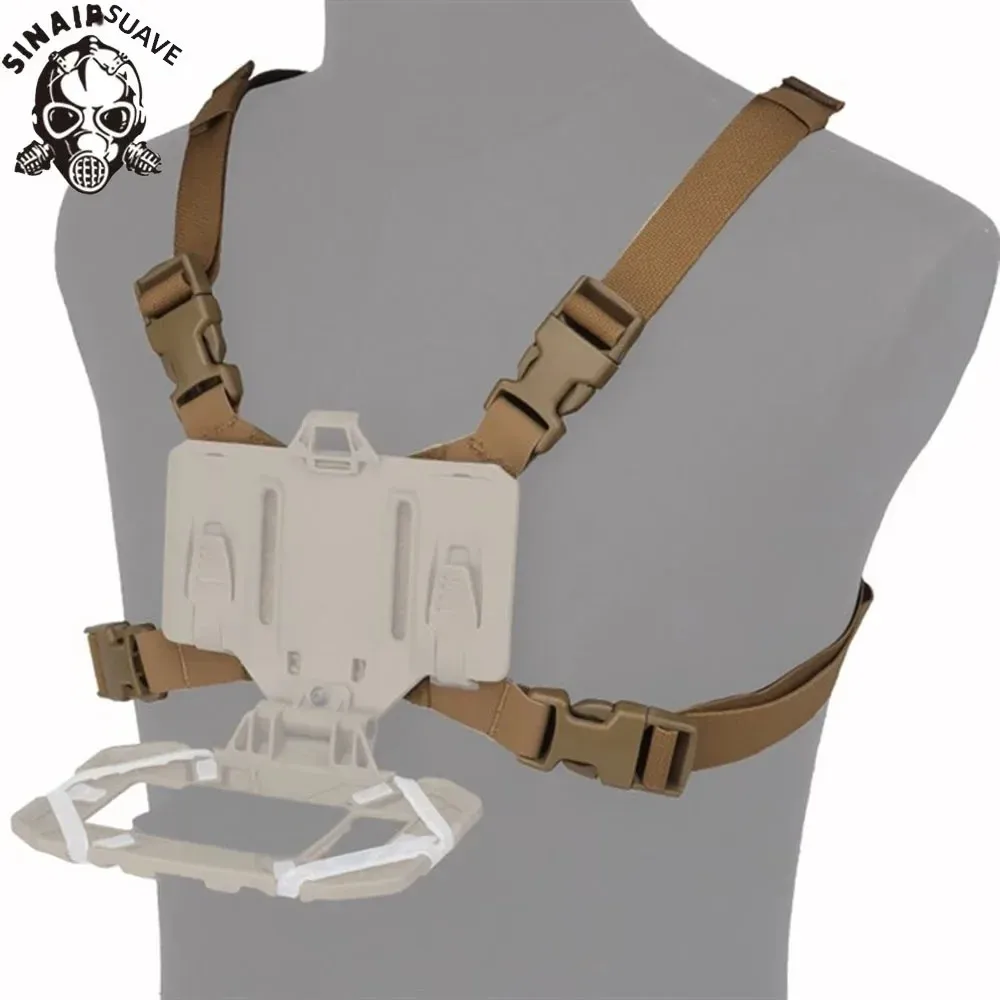 Chaleco táctico para el pecho, soporte militar de navegación para teléfono móvil, correa de fijación para Airsoft, caza MOLLE, chaleco de servicio