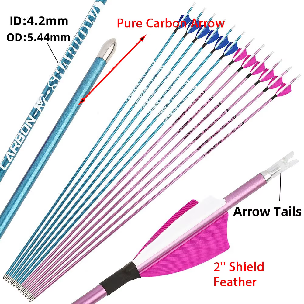 Flecha de carbono 31" para arco compuesto – Spine 400-1000 - imagen 4