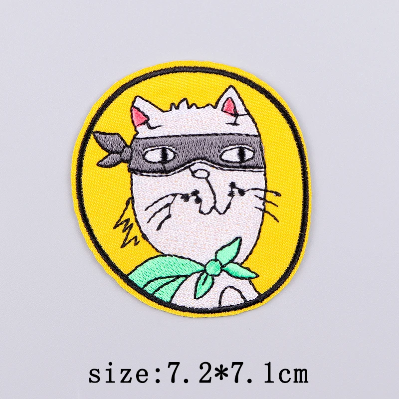 Parches bordados de animales de Hip Hop para ropa, parches termoadhesivos para ropa, parche de dibujos animados para ropa, apliques adhesivos - imagen 5