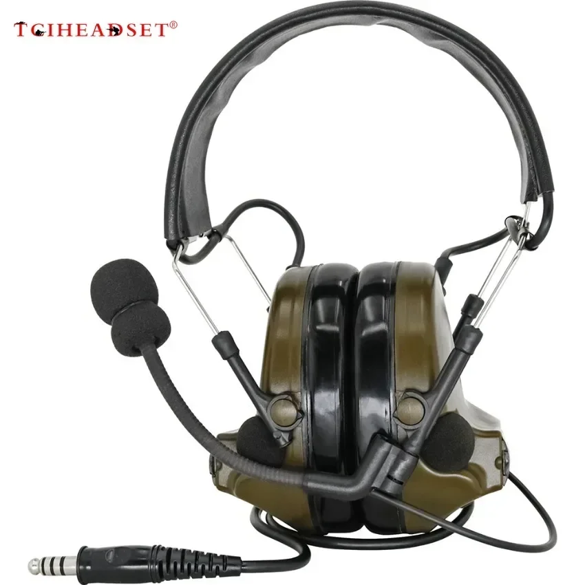 TCIHEADSET TacticalCII auriculares militares Airsoft auriculares reducción de ruido pastilla protección auditiva orejeras con U94 PTT - imagen 5