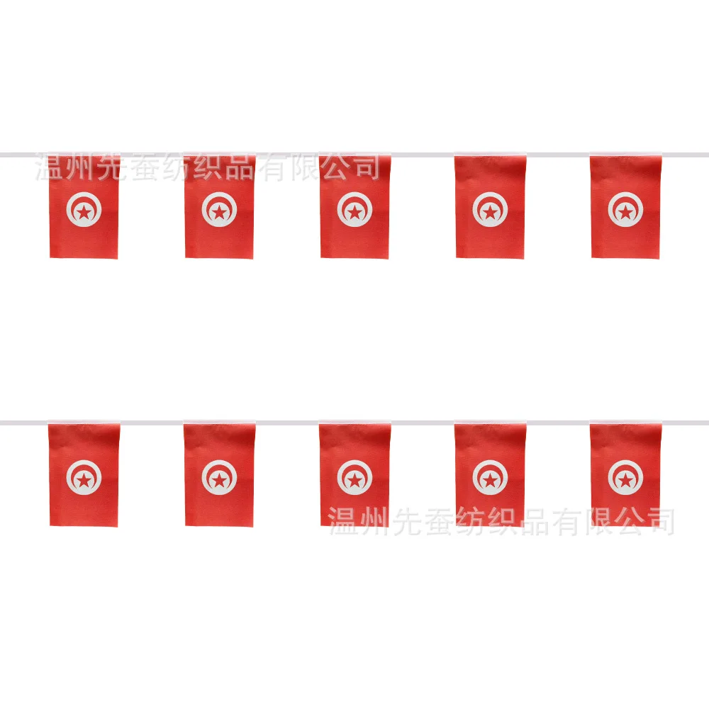 Bandera del cielo de tunecino, banderines de 14x21cm, 20 unidades por lote