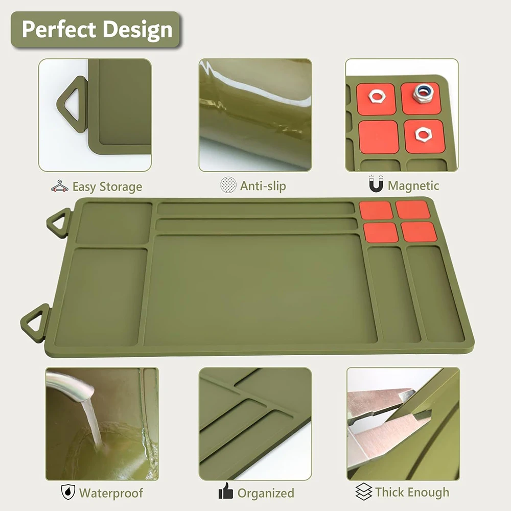 Estera de limpieza de pistola magnética, alfombra antideslizante, armas de limpieza, pistola, revólver, estera protectora para banco de trabajo, almohadilla de limpieza - imagen 2