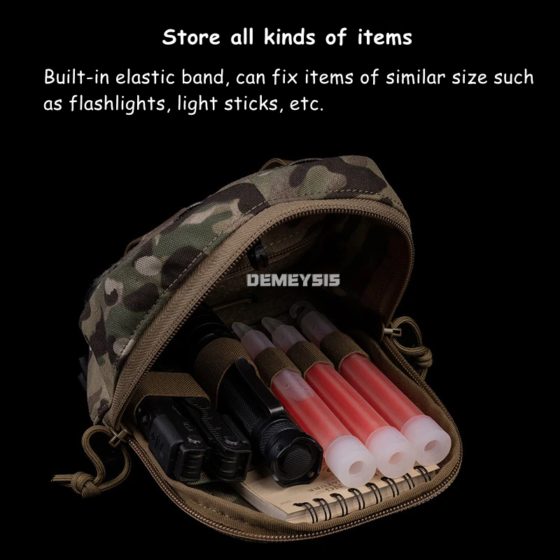 Bolsa táctica de uso General para tiro al aire libre, deportes de senderismo, bolsas MOLLE de cintura, herramientas de caza multifuncionales, bolsa Universal - imagen 5