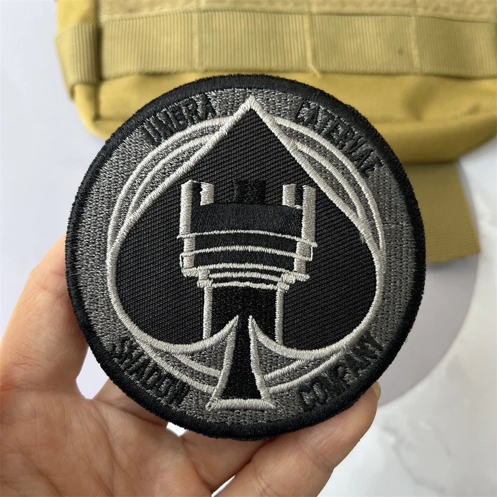 Insignia de capítulo de moral táctica Call of Duty Shadow, parches bordados del equipo de serpiente de sombra COD, brazalete de gancho y bucle para juego de mochila - imagen 3