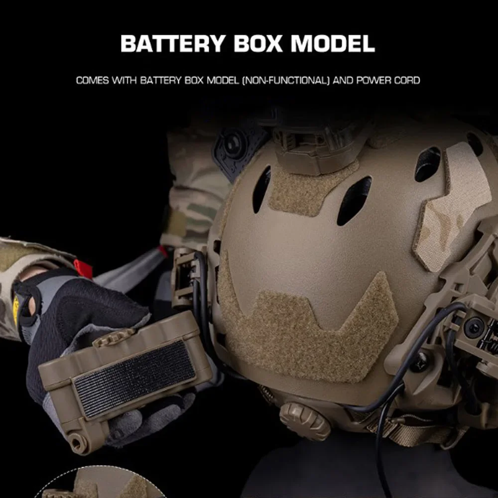 Gafas tácticas GPNVG 18 de visión nocturna, modelo simulado abatible NVG FAST Airsoft, adaptador de montaje para casco, Kit de soporte L4G24, equipo de juego CS - imagen 5