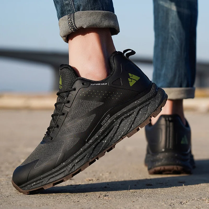 HIKEUP, zapatillas de deporte para exteriores para hombre, zapatillas transpirables para correr en el rastro, zapatos de senderismo, zapatillas cómodas para correr y senderismo para hombre - imagen 5