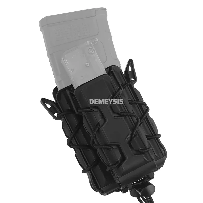 Táctico 5,56 9mm Molle pistola Mag combate al aire libre tiro doble revista bolsa caza funda Fast Mag con Clip para cinturón - imagen 2