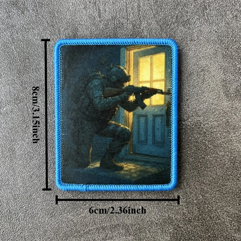 Parche táctico soldado – Insignia de moral con velcro para outdoor - imagen 3