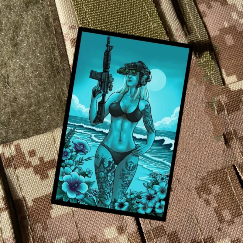 Parche TF Sirena Noir TFD END BCS FOG insignia de moral de belleza Sexy WRMFZY FUD SUPDEF DEVGRU mochila táctica pegatina gancho y bucle - imagen 4