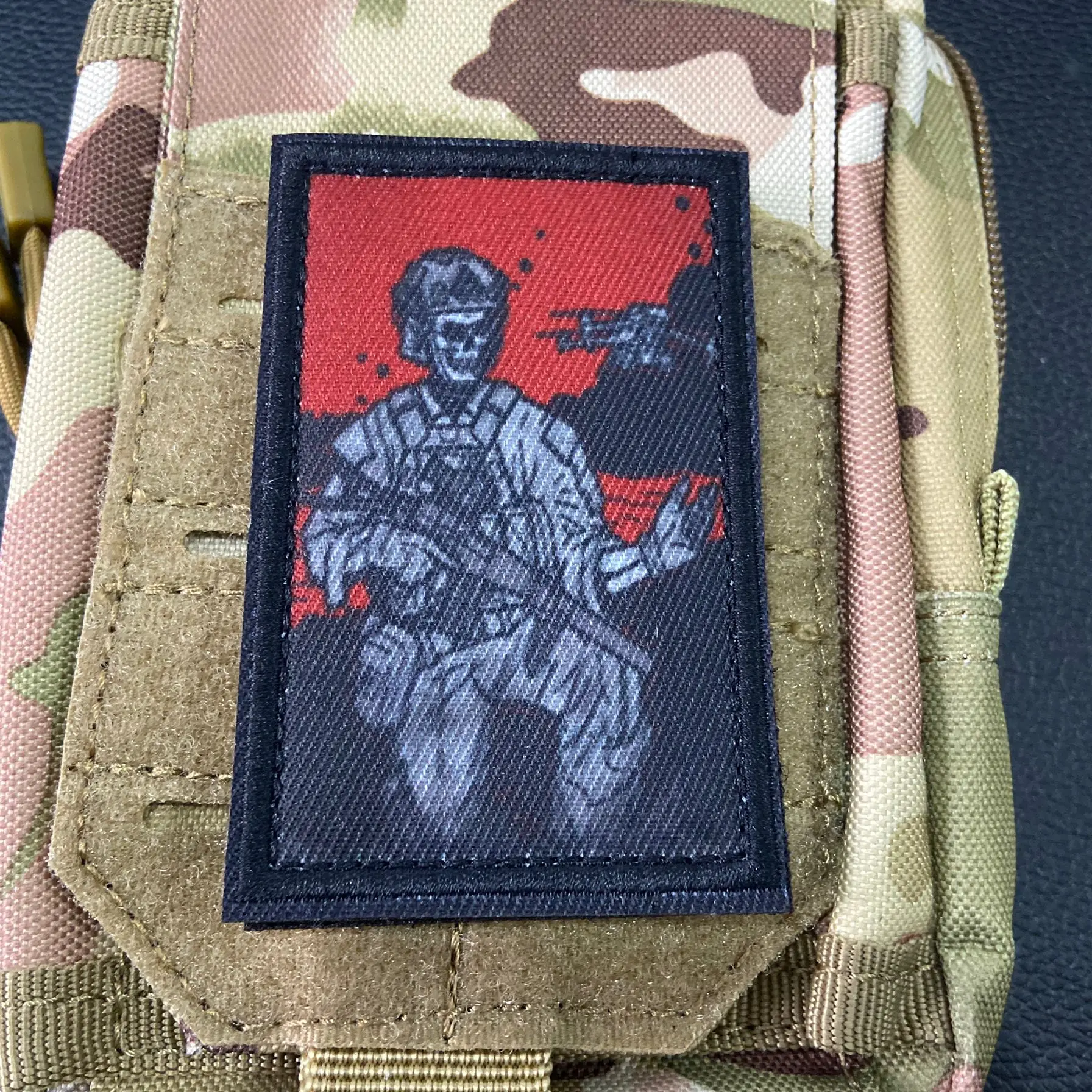 Parche de impresión táctico del soldado guerrero del telescopio, insignia del emblema del gancho para uniforme, chaleco, mochila, gorra, equipo - imagen 4