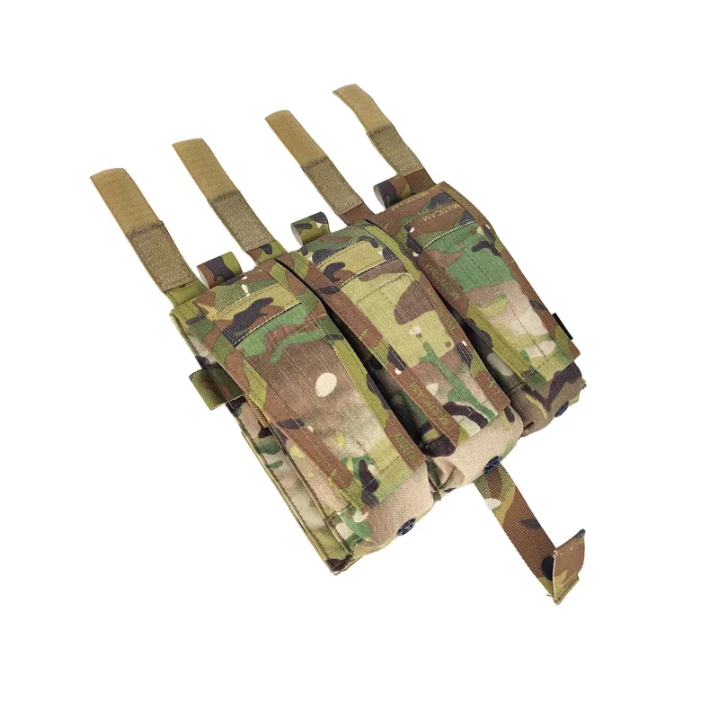 Bolsa táctica M4 Triple para revistas, bolsa Multicam Airsoft Mag para chaleco táctico CP AVS JPC, equipo de bolsa de Panel frontal Molle - imagen 2