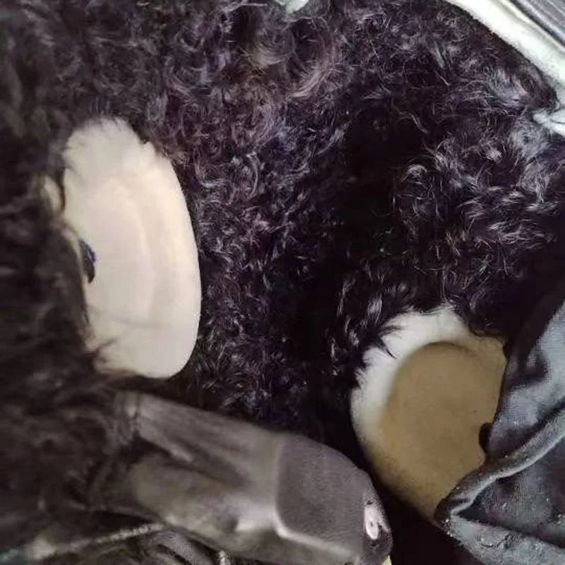 Sombrero de tanque táctico de estilo antiguo al aire libre, sombrero de tanque de cuero del Norte, sombrero de tanque de piel de oveja, Invierno - imagen 4