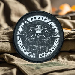 Parche táctico moral calavera – Cierre gancho y bucle para uniforme