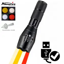 Linterna LED con zoom – Alta potencia para camping, caza y pesca