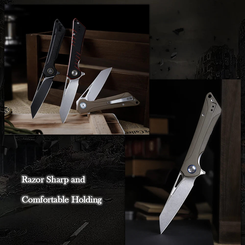 TRIVISA cuchillo plegable EDC de bolsillo acero inoxidable acampar - imagen 5
